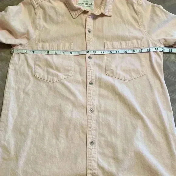 Lucky Brand Boyfriend Shirt in Pale Pink, Size Small. Long Sleeve, Button Front - Picture 5 of 16